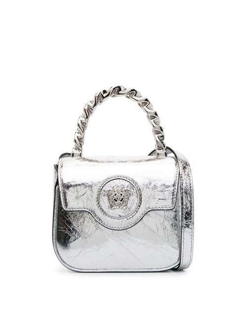 metallic versace bag|farfetch versace la medusa.